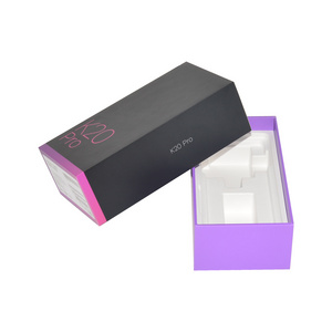 Luxury Black Lid and Bottom Mobile Phone and Accessory Packaging Box