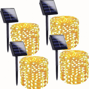 Outdoor Garden Decoration Waterproof Copper Wire Led Solar Power String Lights