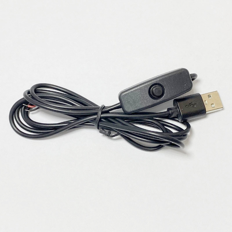 5V USB Connector To Open Wire End Push Button Power ON OFF Switch Cable For Led Strip Light Lamp Fan