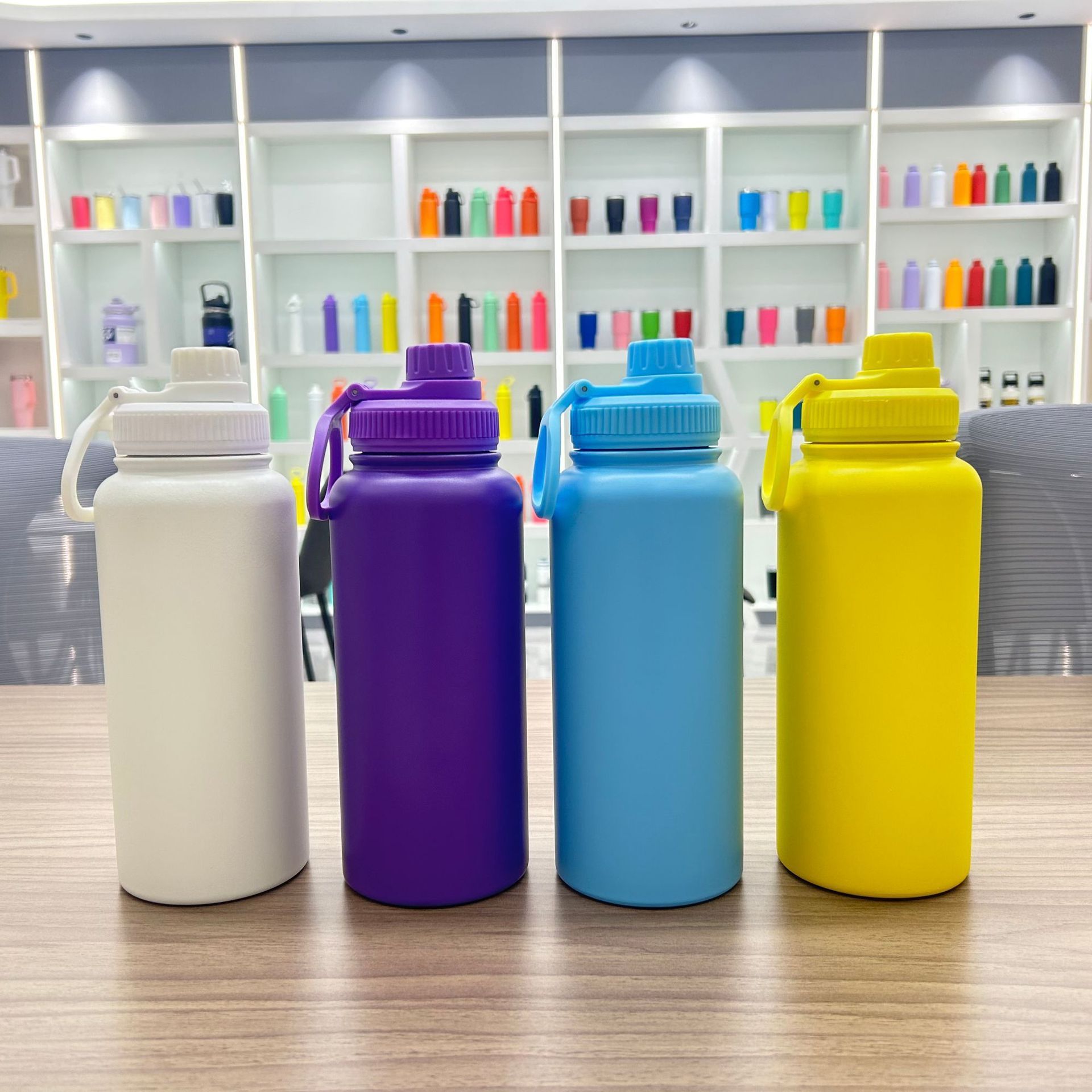 SY24 Powder Coated 18/22/25/32/40/64 oz Vacuum Flask Thermos 32oz Insulated Stainless Steel Water Bottle customized logo