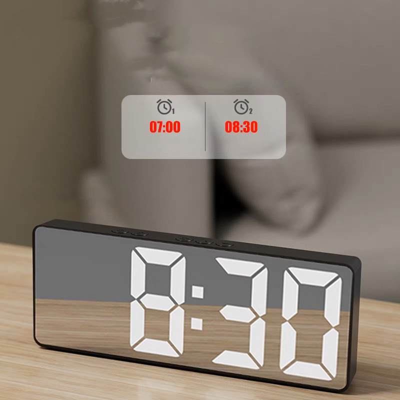 23354SY Rechargeable/Battery/Cable Powered Despertador Digital Clock For Room Clock Mini Custom Design Alarm Clock