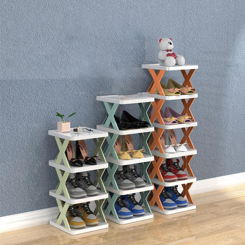 1057WW 2 3 4 5 6 7 8 Layer Stackable PP Folding Shoe Racks Detachable Shoe Rack