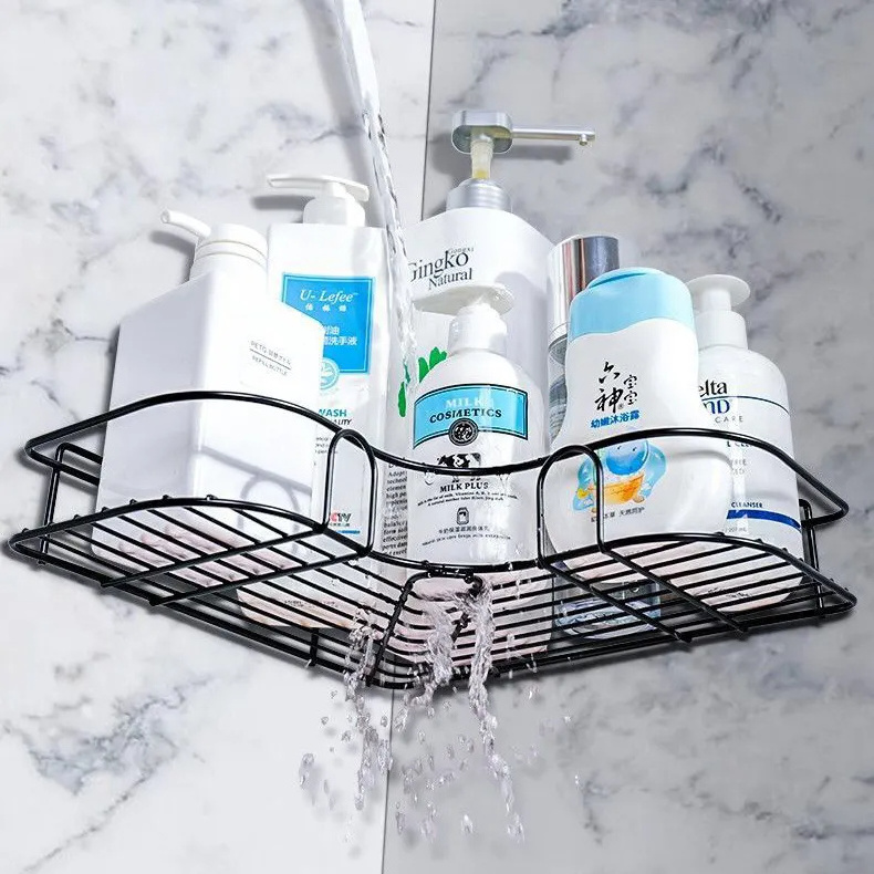 CJ105 Non drilling adhesive shower bathroom shower rack organizer,corner rack, Bathroom Corner Shelf