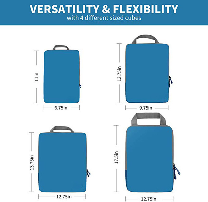 WSY986 Compression Packing Cubes Travel Accessories Expandable Packing Organizers, Luggage Organizer Bags Set for Carry