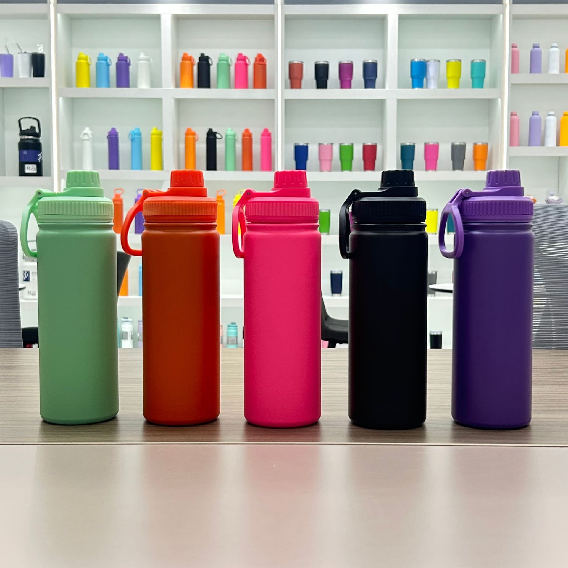 SY24 Powder Coated 18/22/25/32/40/64 oz Vacuum Flask Thermos 32oz Insulated Stainless Steel Water Bottle customized logo