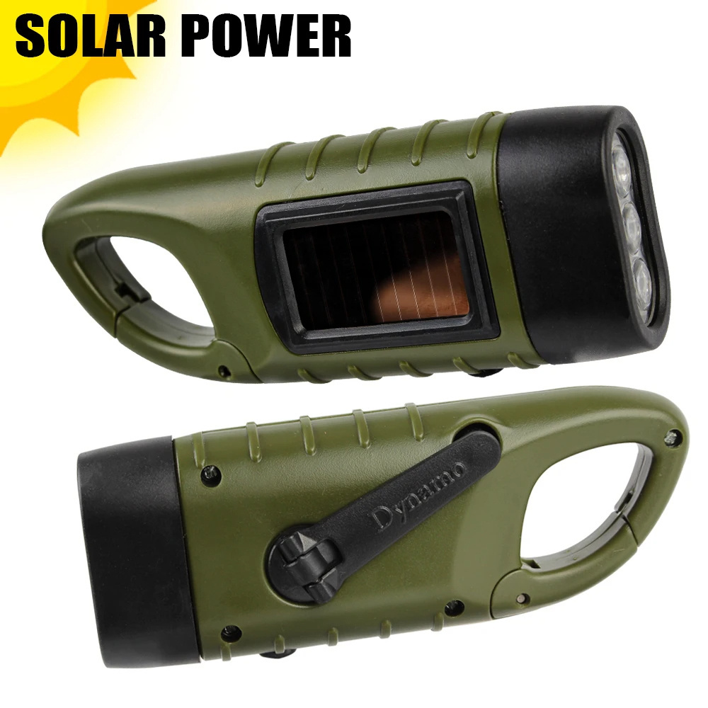 SY430 Solar Powered LED Flashlights & Torches USB Charging Flashlight Survival Gear for Outdoor Camping Hiking Emergency Torch