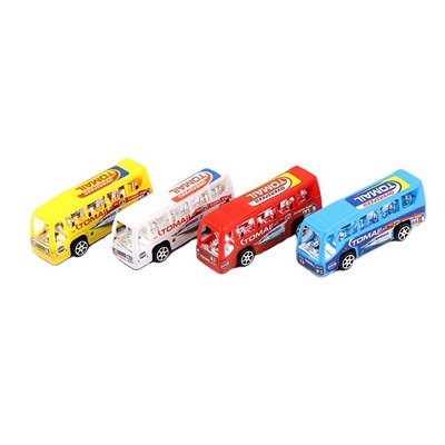 promotion mini toys model car pull back bus toy small plastic pull back kids police car toys