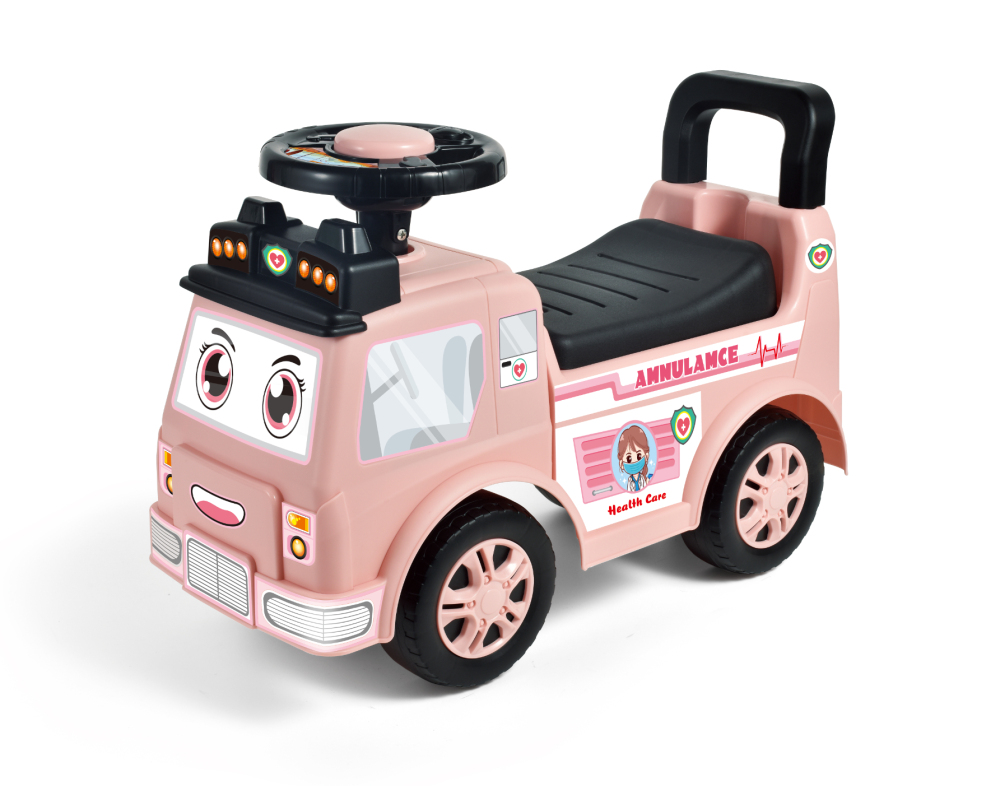 (GCC) Sliding stroller (BB whistle steering wheel) Ambulance/Special police vehicle/fire engine, body self-adhesive DIY