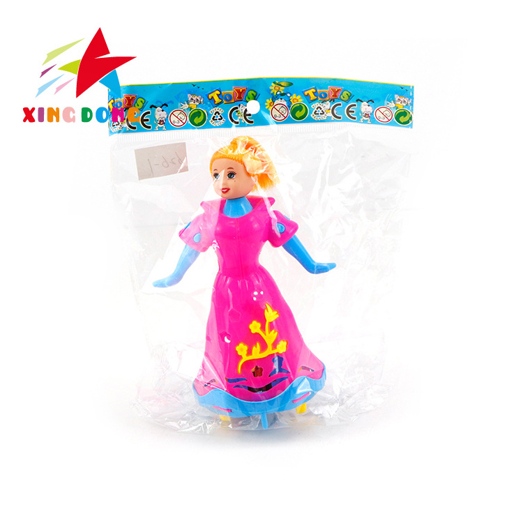 2024 Hot selling Wholesale Plastic Princess Doll Small Car For Baby Girl Mini Pull Back Toy Car With Light