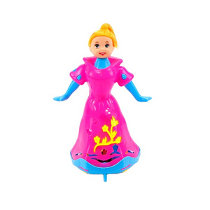 2024 Hot selling Wholesale Plastic Princess Doll Small Car For Baby Girl Mini Pull Back Toy Car With Light