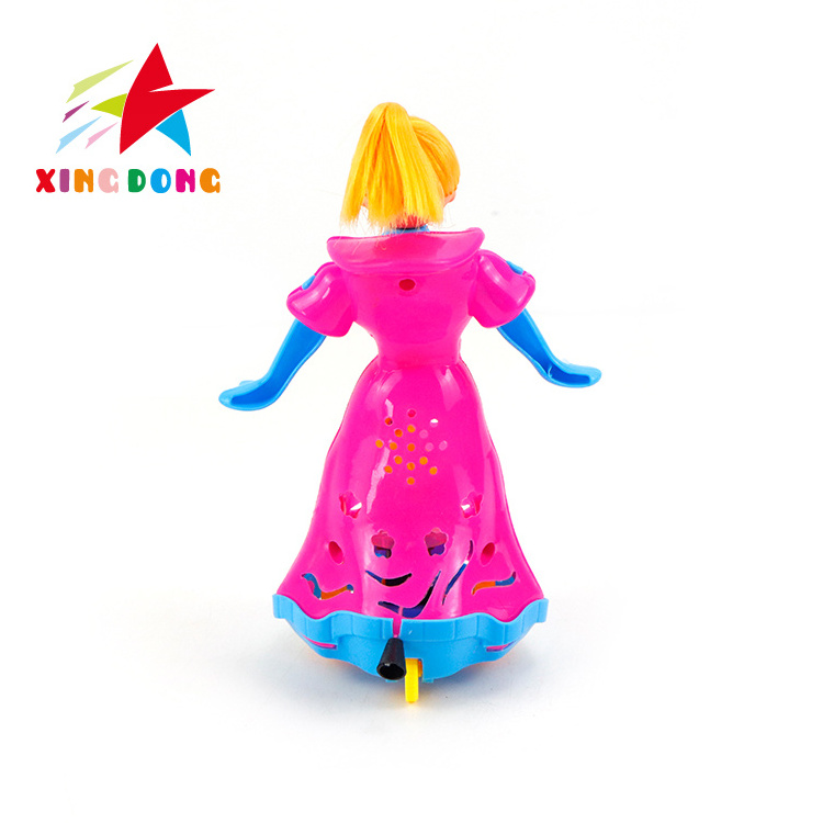 2024 Hot selling Wholesale Plastic Princess Doll Small Car For Baby Girl Mini Pull Back Toy Car With Light