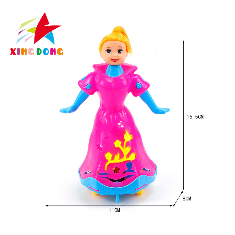 2024 Hot selling Wholesale Plastic Princess Doll Small Car For Baby Girl Mini Pull Back Toy Car With Light