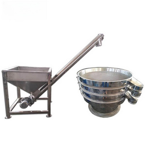 Small spiral auger hopper conveyor used in cement or grain industry