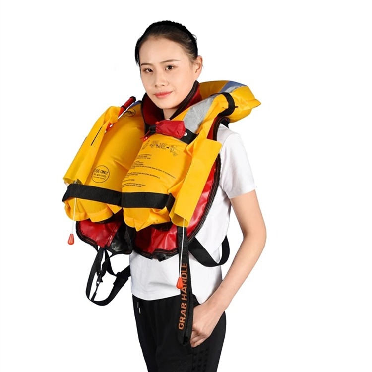 150N SOLAS Manual and Automatic 150N Inflatable life vest marine life jacket price