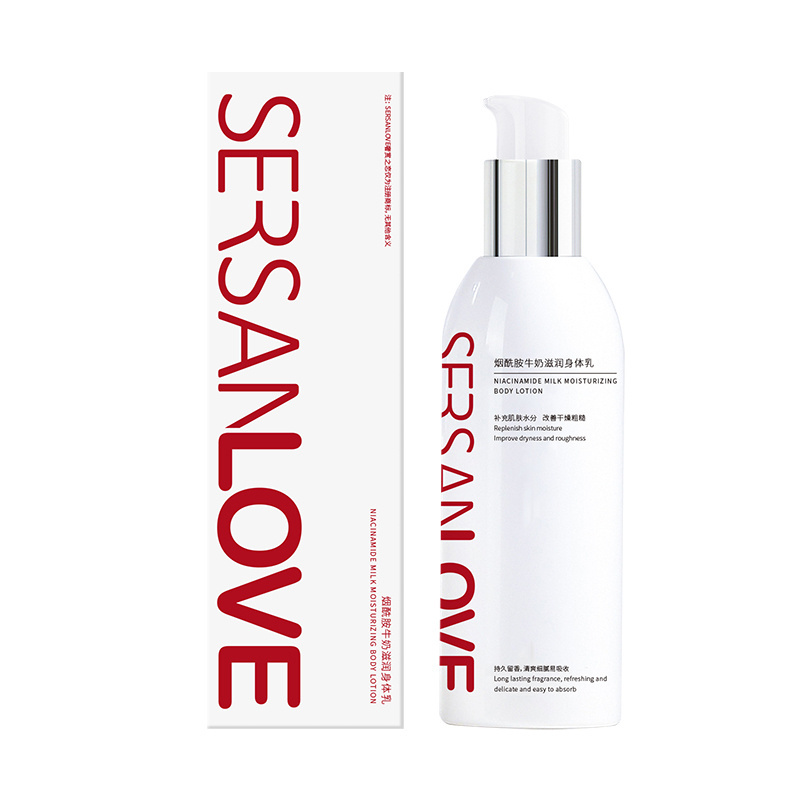 Sersanlove Niacinamide Milk Moist Body Cream Factory Wholesale Soothing Repair Brightening Moisturizing Whitening Body Lotion