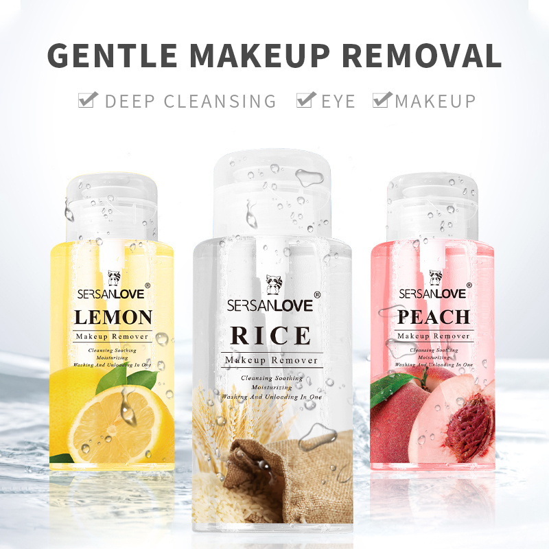 Private Brand Waterproof Organic Liquid Oil-free Makeup Remover Gentle Cleansing Facial And Eye Makeup Remover