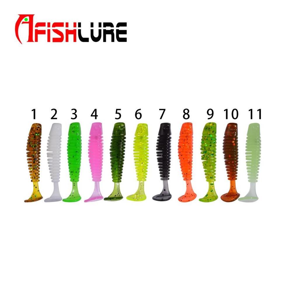 Mini T Tail Soft Bait 38mm 0 8g 20pcs SwimBait Plastic Worm Fishing Lure