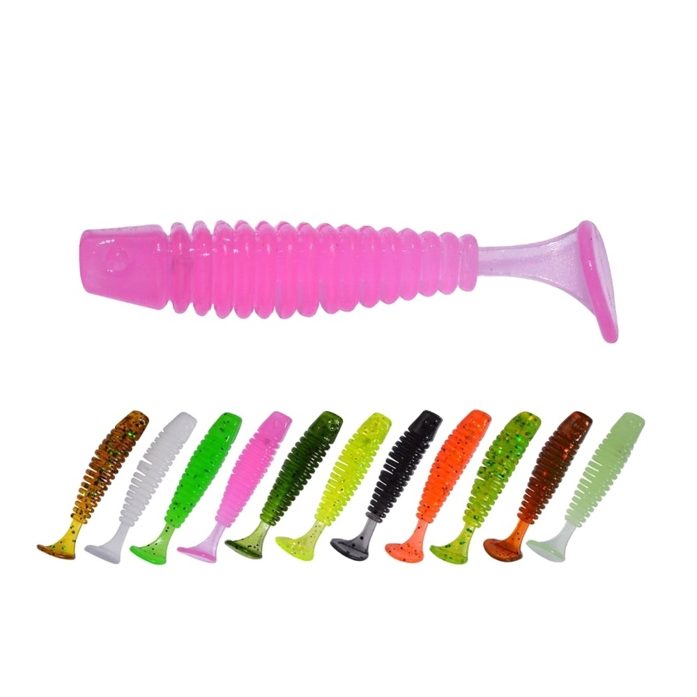 Mini T Tail Soft Bait 38mm 0 8g 20pcs SwimBait Plastic Worm Fishing Lure