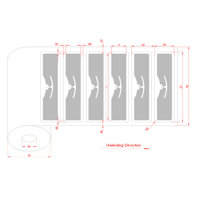 EPC GEN2 Car Parking Passive UHF RFID windshield label / tag