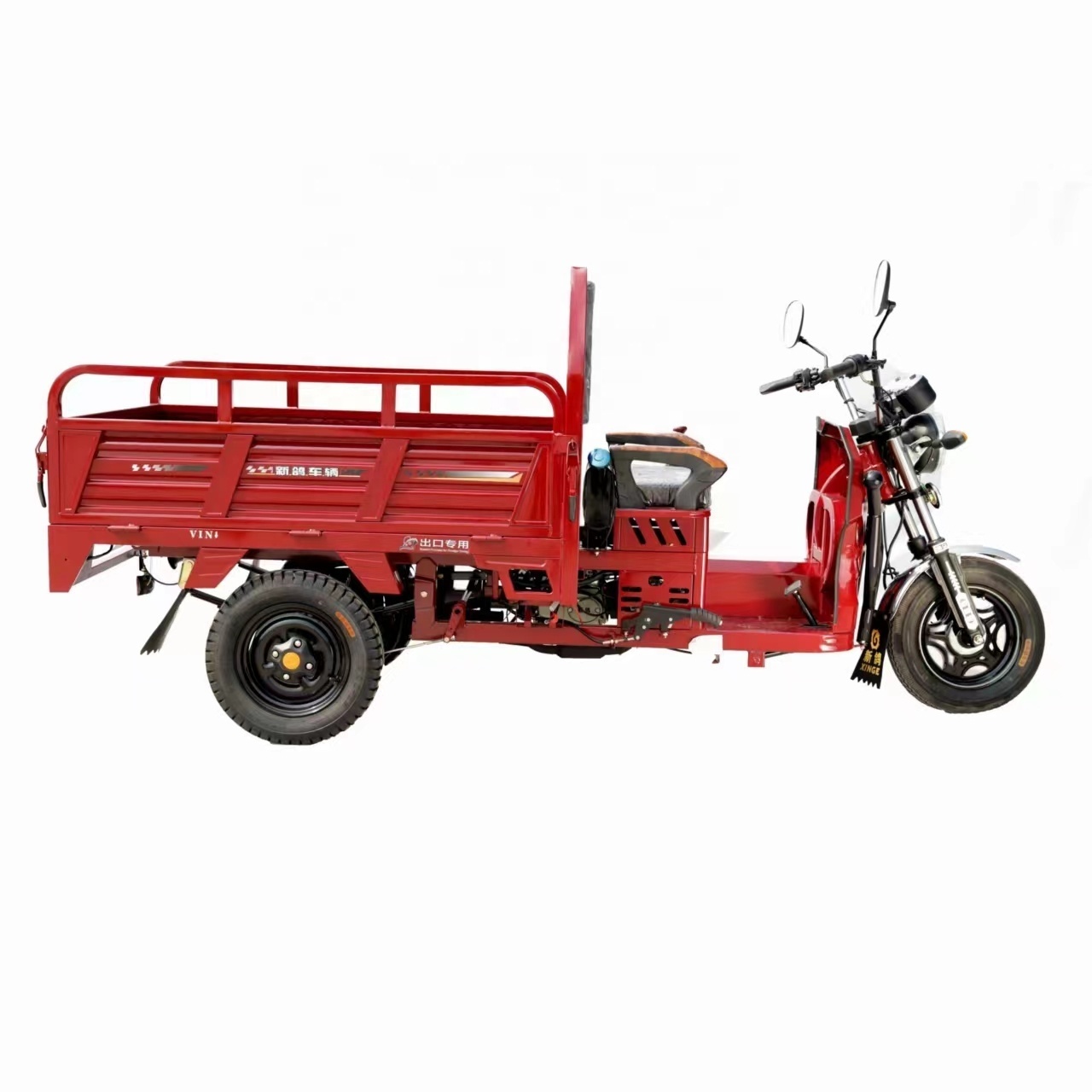 Family used 110cc small gasoline tricycle cargo trike mini truck three wheel motorcycle adult motorized tricycle for sale