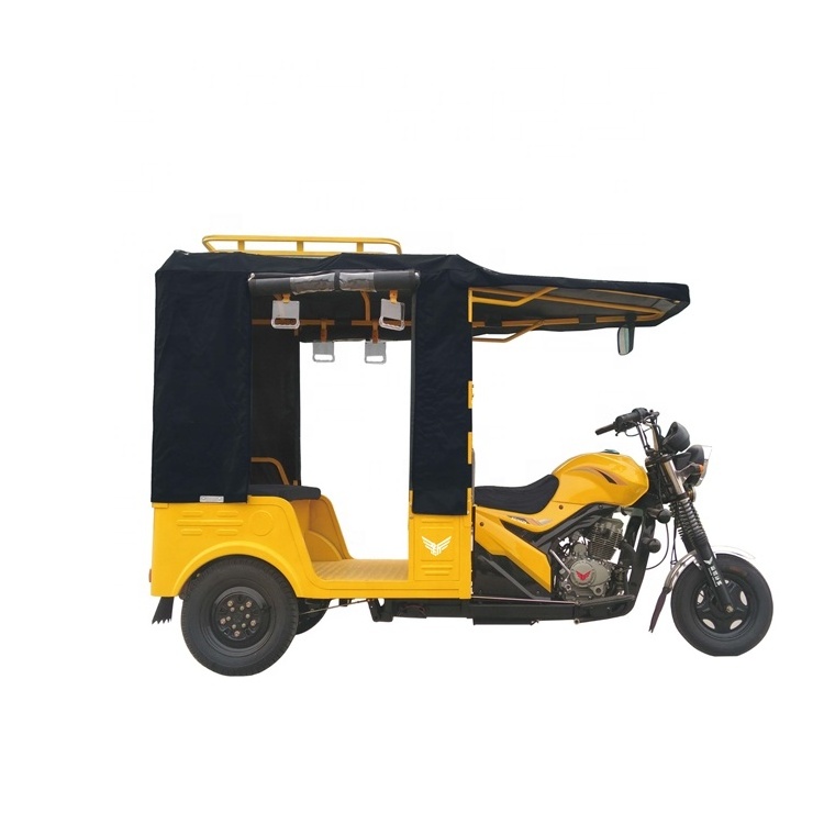 China motorcycle 3 wheel gasoline 150cc tuk tuk taxi motorcycle gasoline passenger 5 people tricycles hot sale in Africa