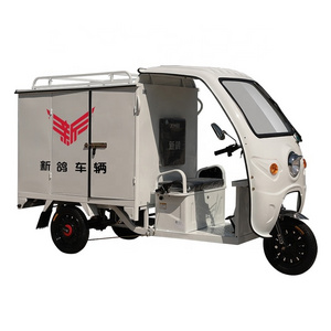 Motorized tricycle enclosed cabin electric cargo 3 wheel 90km long range and saving energy big cargo box express 3 wheel