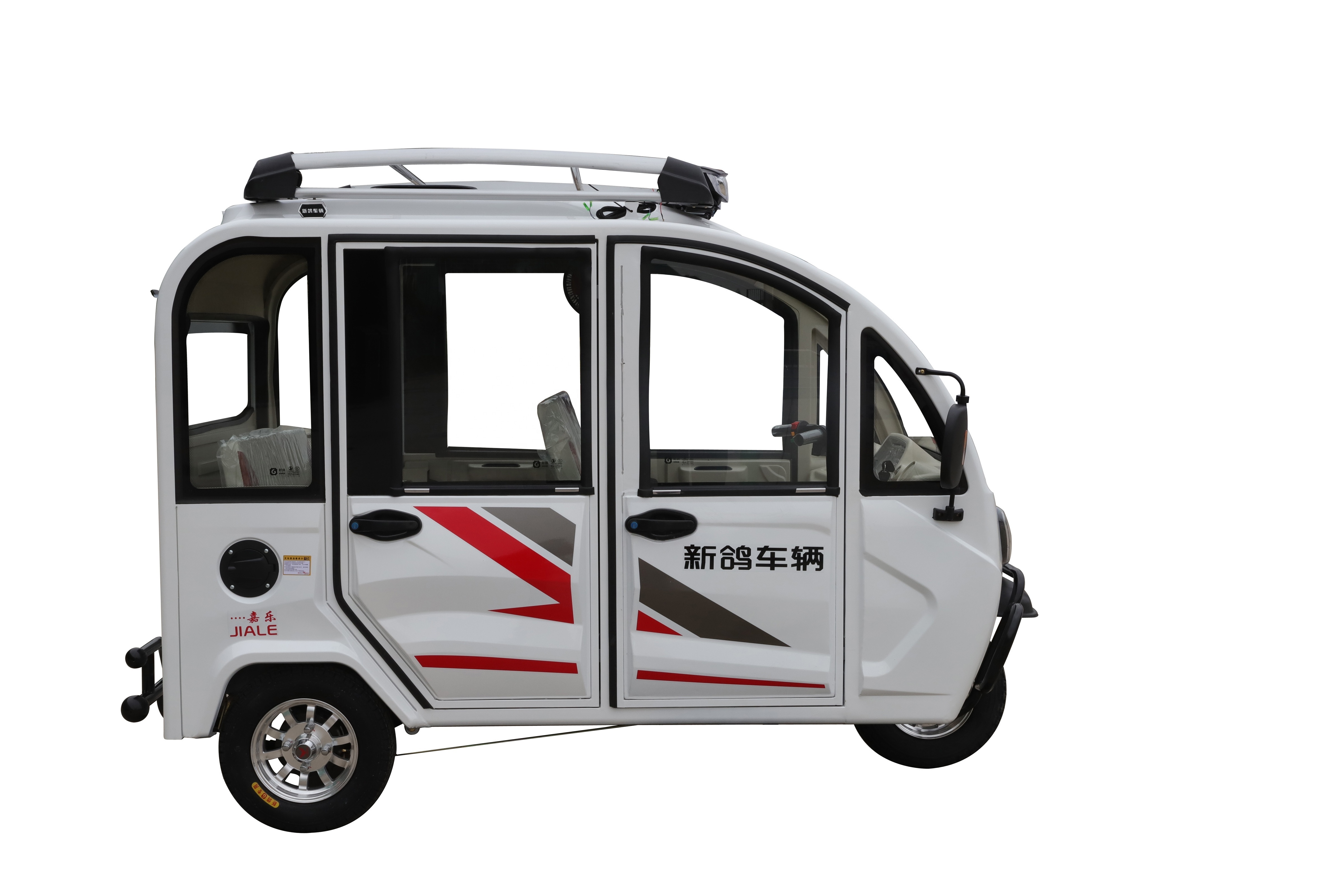 Taxi Passenger Tricycles Bajaj Taxi for Sale Passenger Electric Auto Rickshaw Tuk Tuk Factory Price 800W 60V Closed 800W