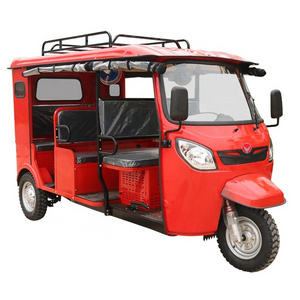 Chinese passenger gasoline motorcycle with cabin passenger tricycle three wheel enclosed cabin tricycle