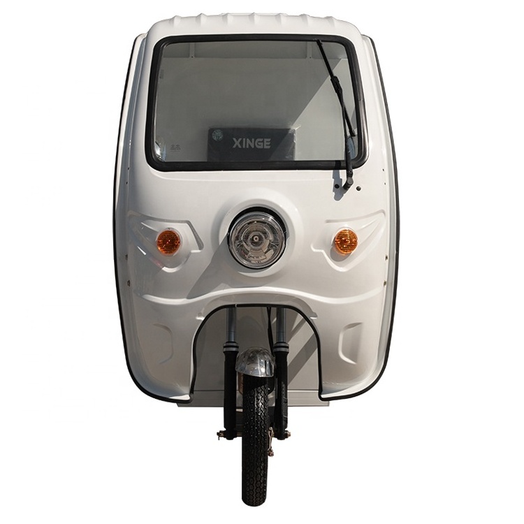 Motorized tricycle enclosed cabin electric cargo 3 wheel 90km long range and saving energy big cargo box express 3 wheel