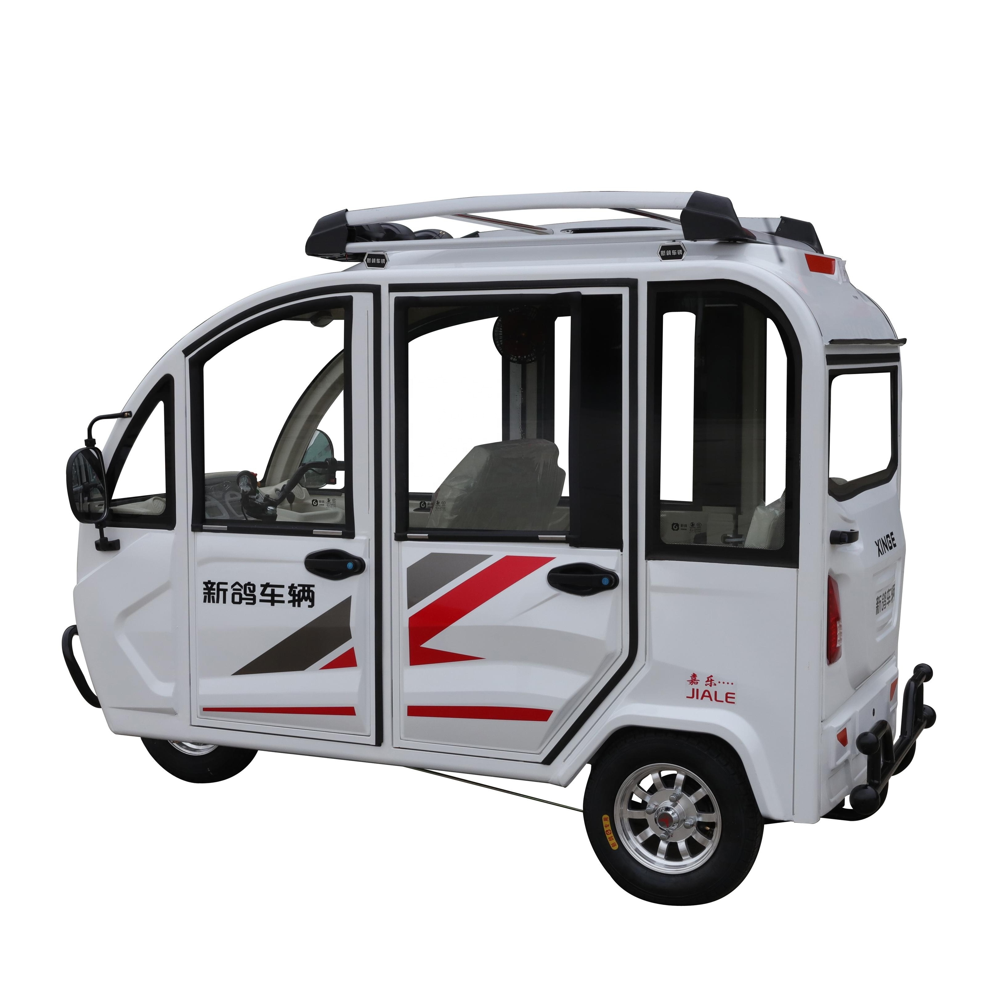 Taxi Passenger Tricycles Bajaj Taxi for Sale Passenger Electric Auto Rickshaw Tuk Tuk Factory Price 800W 60V Closed 800W