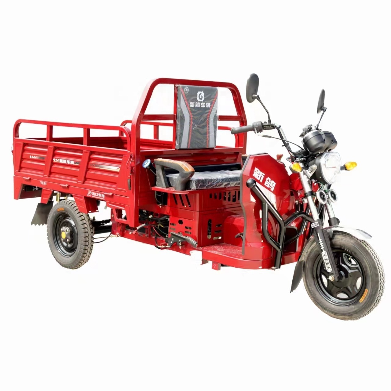 Family used 110cc small gasoline tricycle cargo trike mini truck three wheel motorcycle adult motorized tricycle for sale