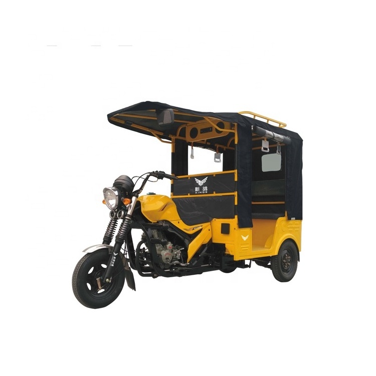 150CC air cooled engine gas passenger tricycle cheap motorcycle three wheel 5 passenger motorized tricycle hot sale in Africa