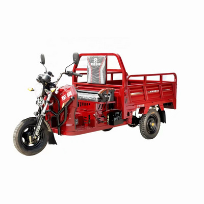 Family used 110cc small gasoline tricycle cargo trike mini truck three wheel motorcycle adult motorized tricycle for sale