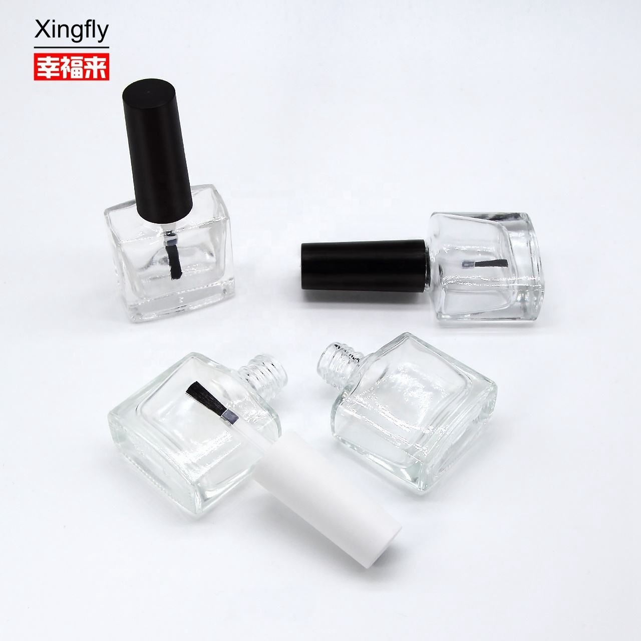 Factory Customized Luxury 15ml Square Rectangle Gel Nail Polish Bottles Empty 15ML Gel Nail Polish Bottle