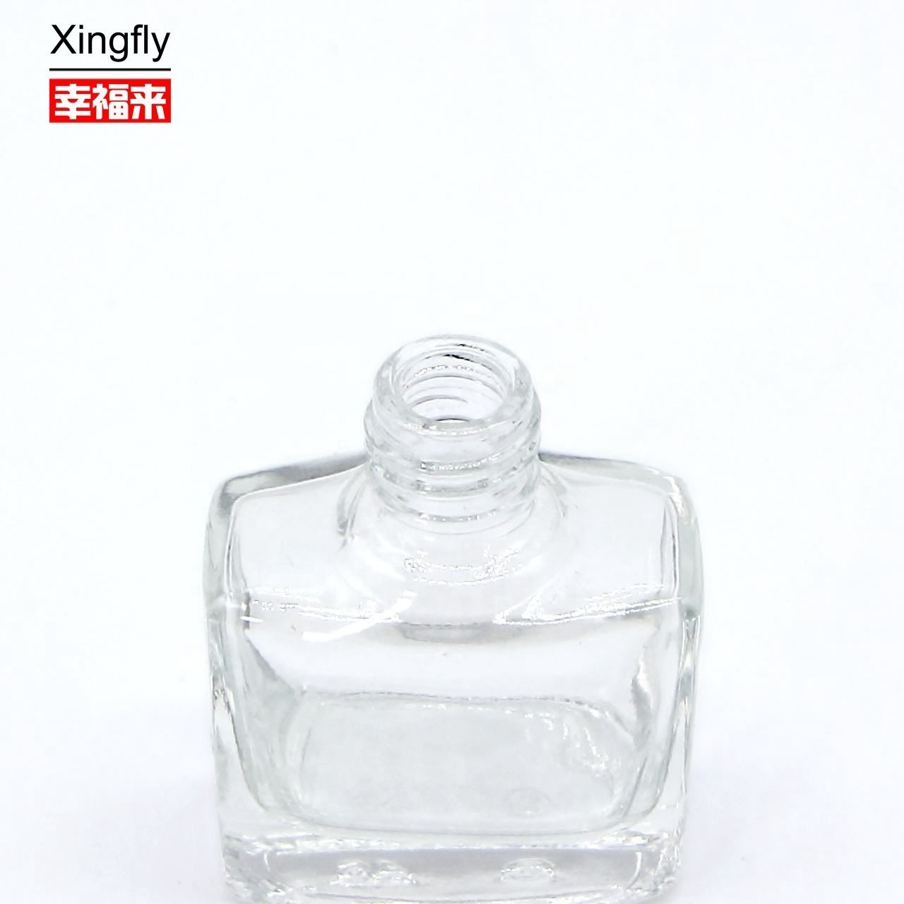 Factory Customized Luxury 15ml Square Rectangle Gel Nail Polish Bottles Empty 15ML Gel Nail Polish Bottle