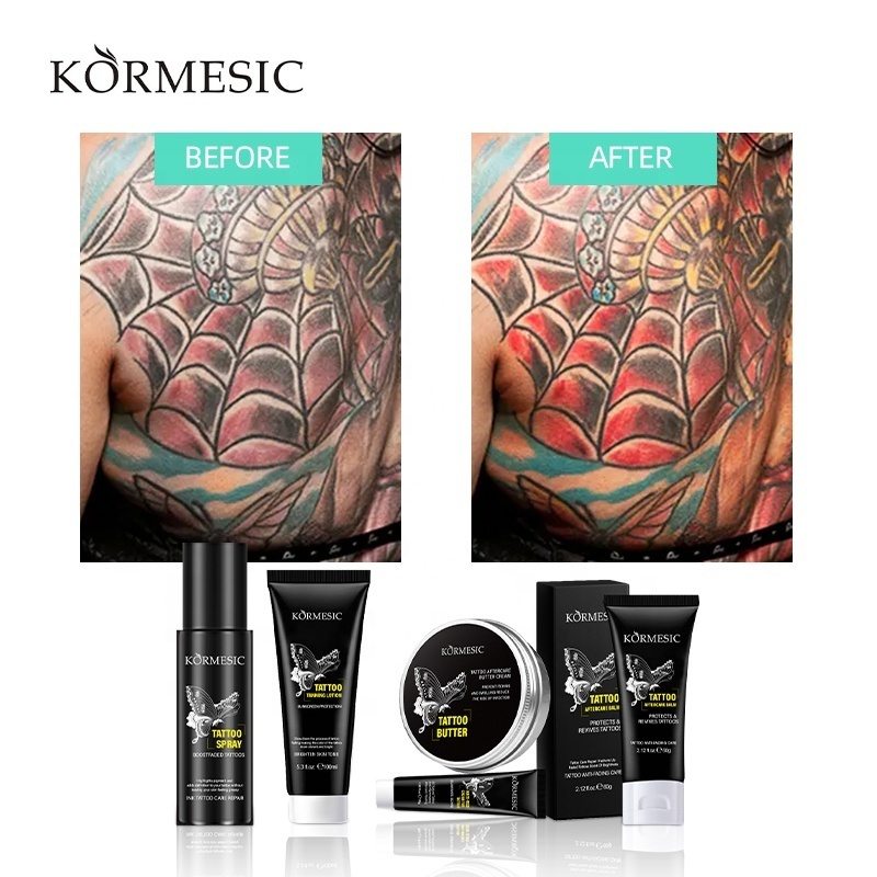 Private Label KORMESIC Aftercare Lotion Red Remove Vegan Tattoo Aftercare Cream After Care Tattoo Cream Skin care Set