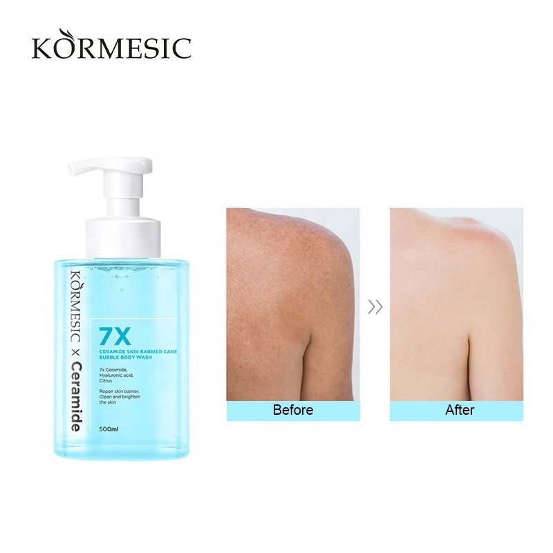 KORMESIC Private Label OEM Natural Perfume Skin Whitening Liquid Soap Lightening Product Wholesale Body Wash Shower Gel