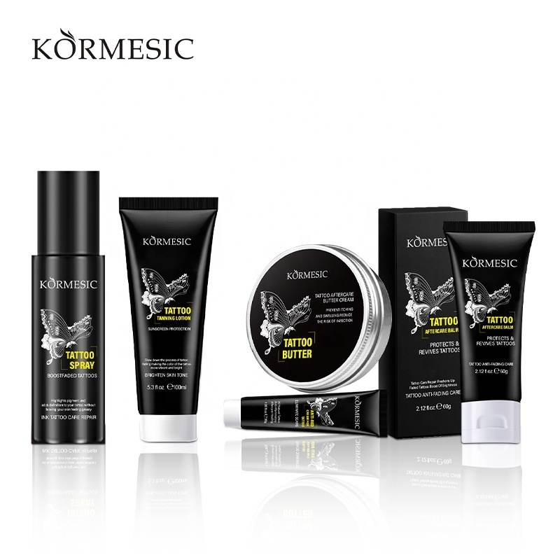 Private Label KORMESIC Aftercare Lotion Red Remove Vegan Tattoo Aftercare Cream After Care Tattoo Cream Skin care Set