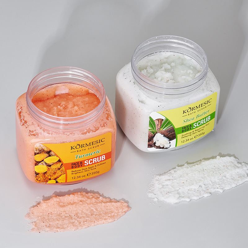 KORMESIC sugar body scrub natural exfoliating whitening body scrub orange fruit body scrub