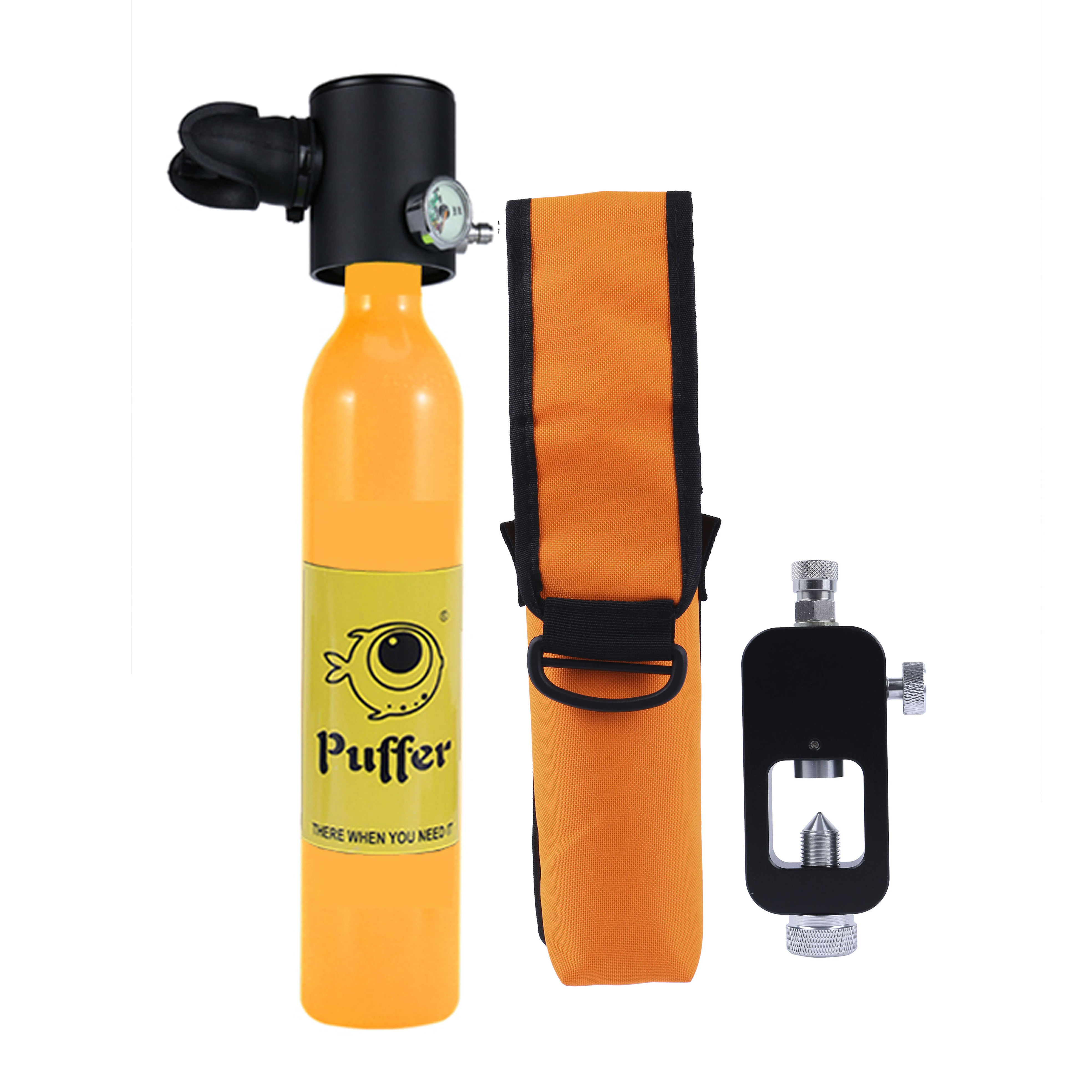 HOTDIVE H300  Aluminum CE Approval yellow oxygen scuba cylinder diving  water sports equipment small scuba diving tank