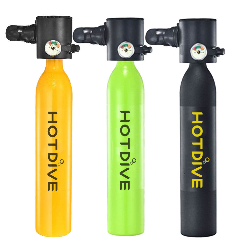 HOTDIVE H300  Aluminum CE Approval yellow oxygen scuba cylinder diving  water sports equipment small scuba diving tank