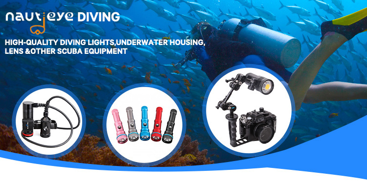 Nautieye T1800H 6 degree Spotlight led Primary  dive Light Focus handheld torch for Technical diving and scuba diving