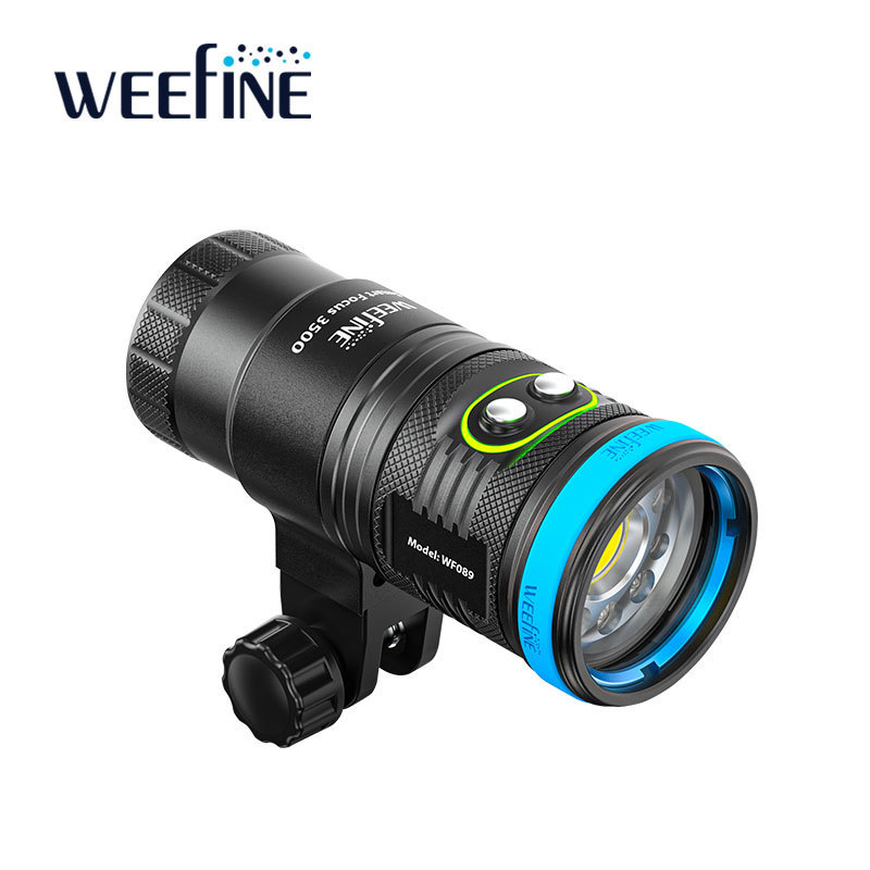 WEEFINE WF089  Smart Focus 3500  powerful scuba lamp  Diving flashlight waterproof light led video light