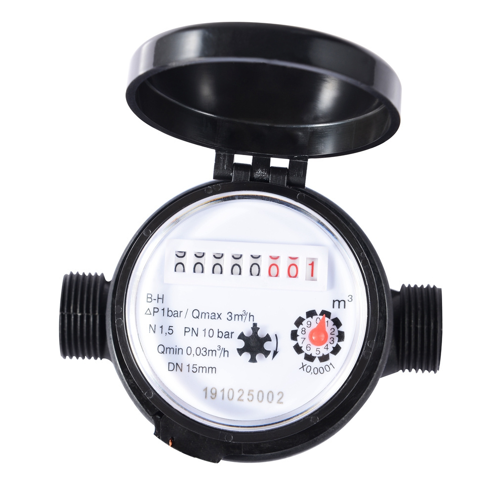 Single Jet Plastic Cold Water Meter Class B