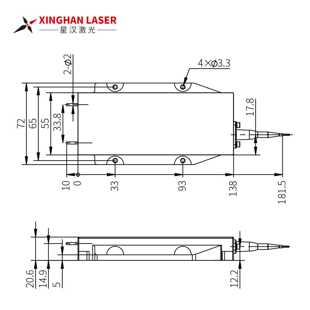 XINGHAN LASER 915nm 280W with Red Aiming Beam High Power Diode Lasers Laser Light Source