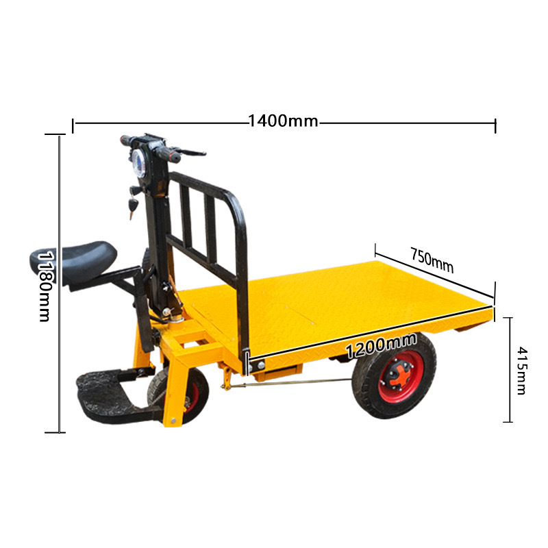 48V 800W Electric Trolley Engineering Mini Dump Truck Standing Drive Trolley Agricultural Electric Hand Carts & Trolleys