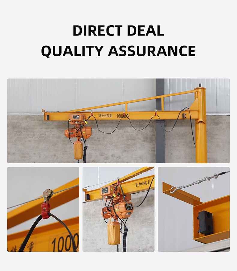 Manufacturer supply 1ton 2 ton 3 ton 5 ton 6ton 360 degree lever swing arm jib crane