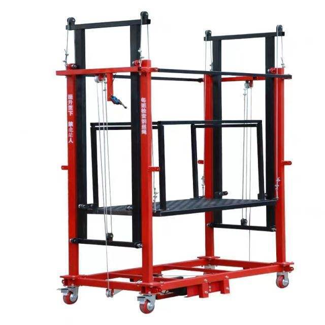 6-8 Meter Mobile Lift Scaffolding Load 500kg Adjustable Electric Lifting Work Platform