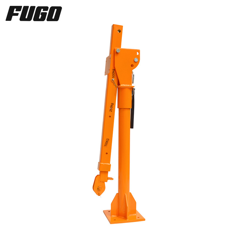 Heavy duty folding boom small portable telescopic mobile crane Hydraulic Pickup Truck Crane with hand/electric Winch