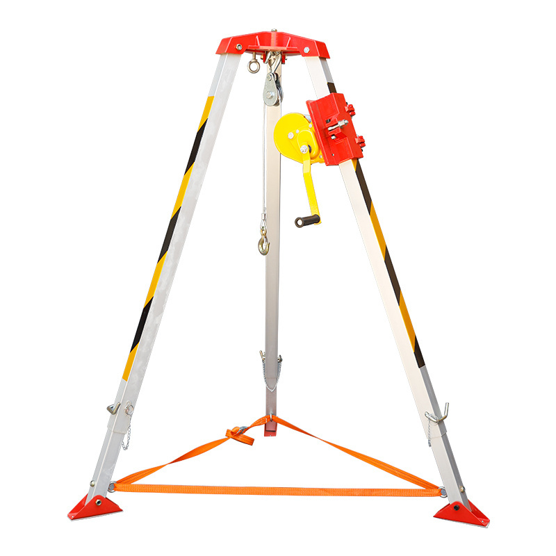 Wholesale 1200lbs Confined Space Tripod Kit 30M Wire Rope Well Rescue Non-slip Tripod For Rescue